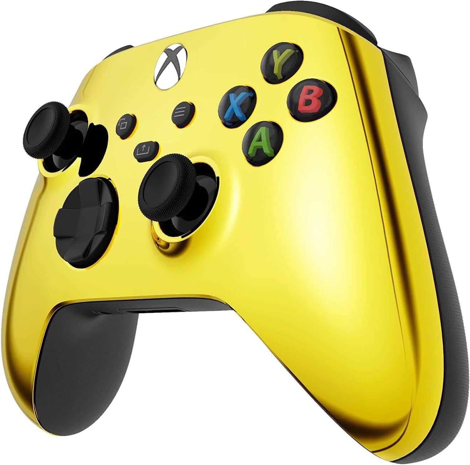 Angle. Custom Controllerzz - Custom Wireless Controller for Xbox Series X|S, Xbox One, & PC - Gold.