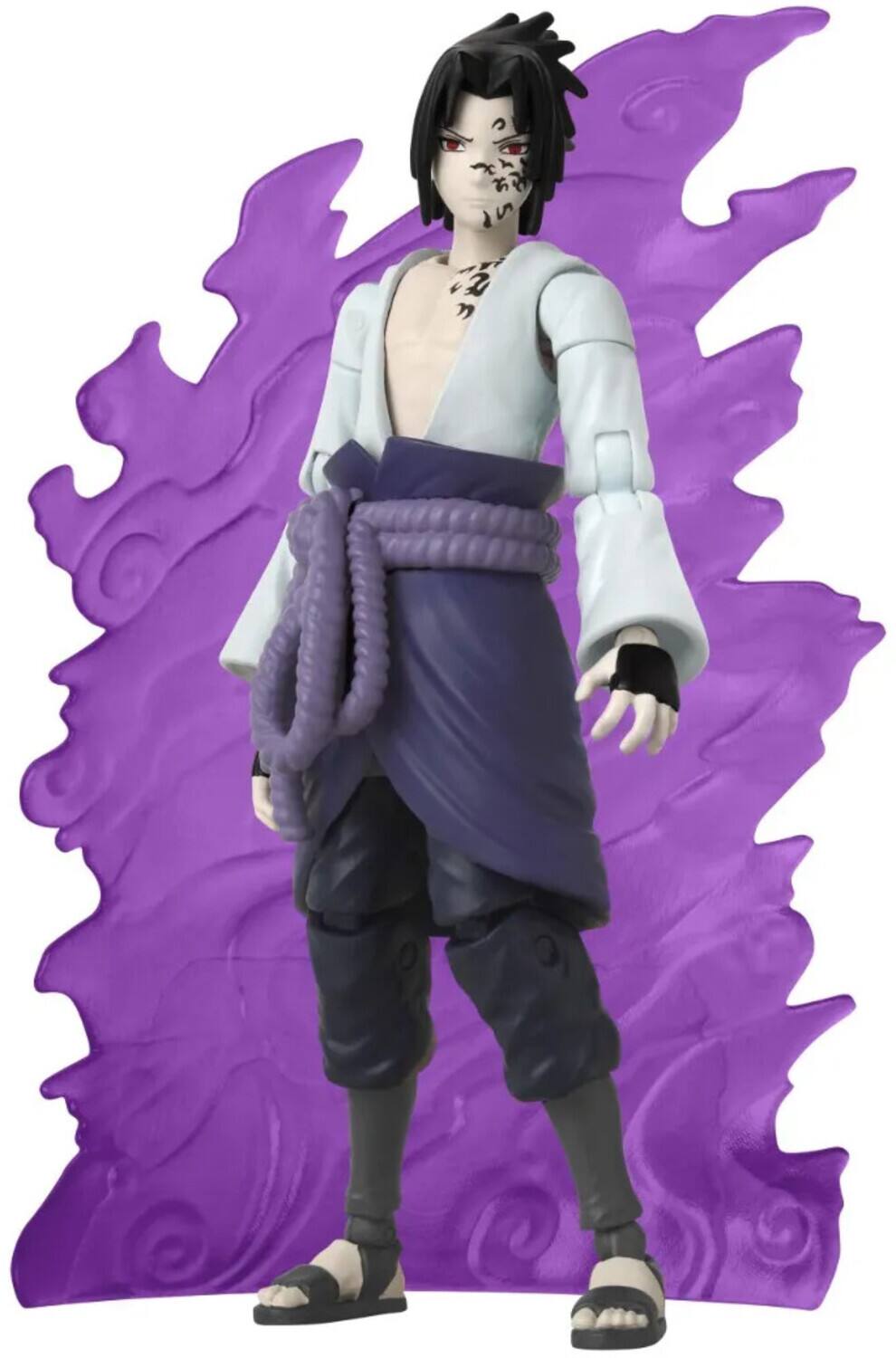Alt View 2. Bandai - Bandai - Naruto - Anime Heroes: Beyond - Sasuke Uchiha Curse Mark Transformation Action Figure Set   - COLLECTIBLES - Multicolor.