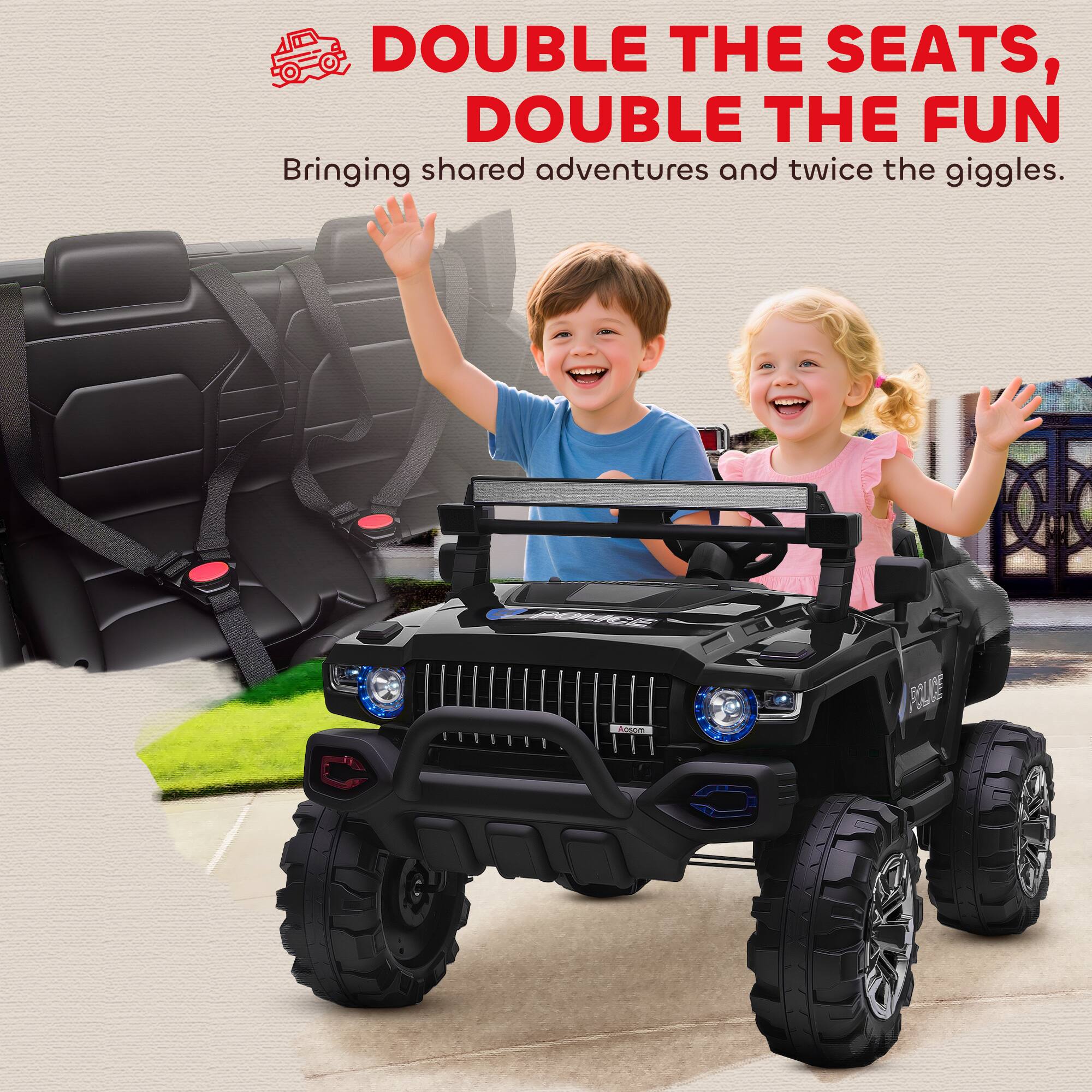 DOUBLE THE SEATS, DOUBLE THE FUN  
Bringing shared adventures and twice the giggles.