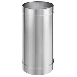 DuraVent - DuraBlack 48 x 8 Inch Stainless Steel Single Wall Stove Pipe, Silver