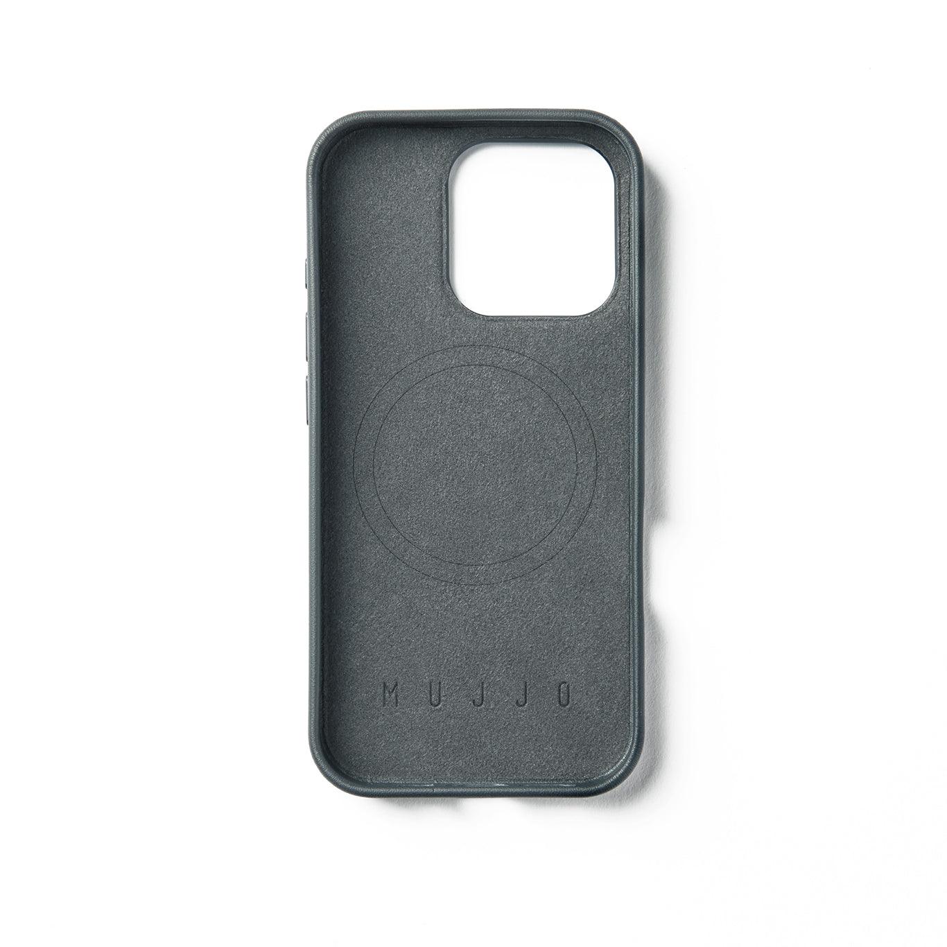 Alt View 1. Mujjo - MaizCase for iPhone 16 Pro - Steel Blue.