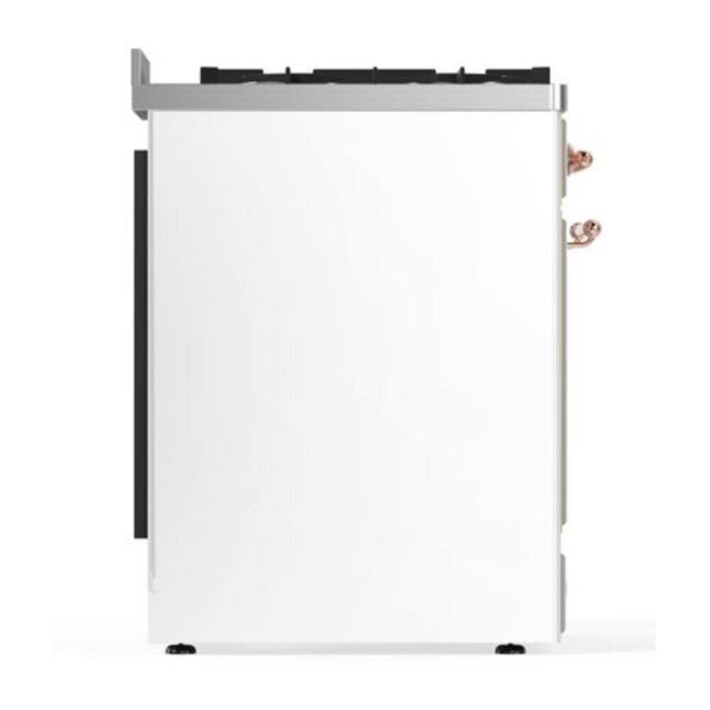 Alt View 6. ILVE - ILVE Majestic II Series  30 in. Dual Fuel Range with 5 Sealed Burners (Natural Gas, Copper Trim) - White.