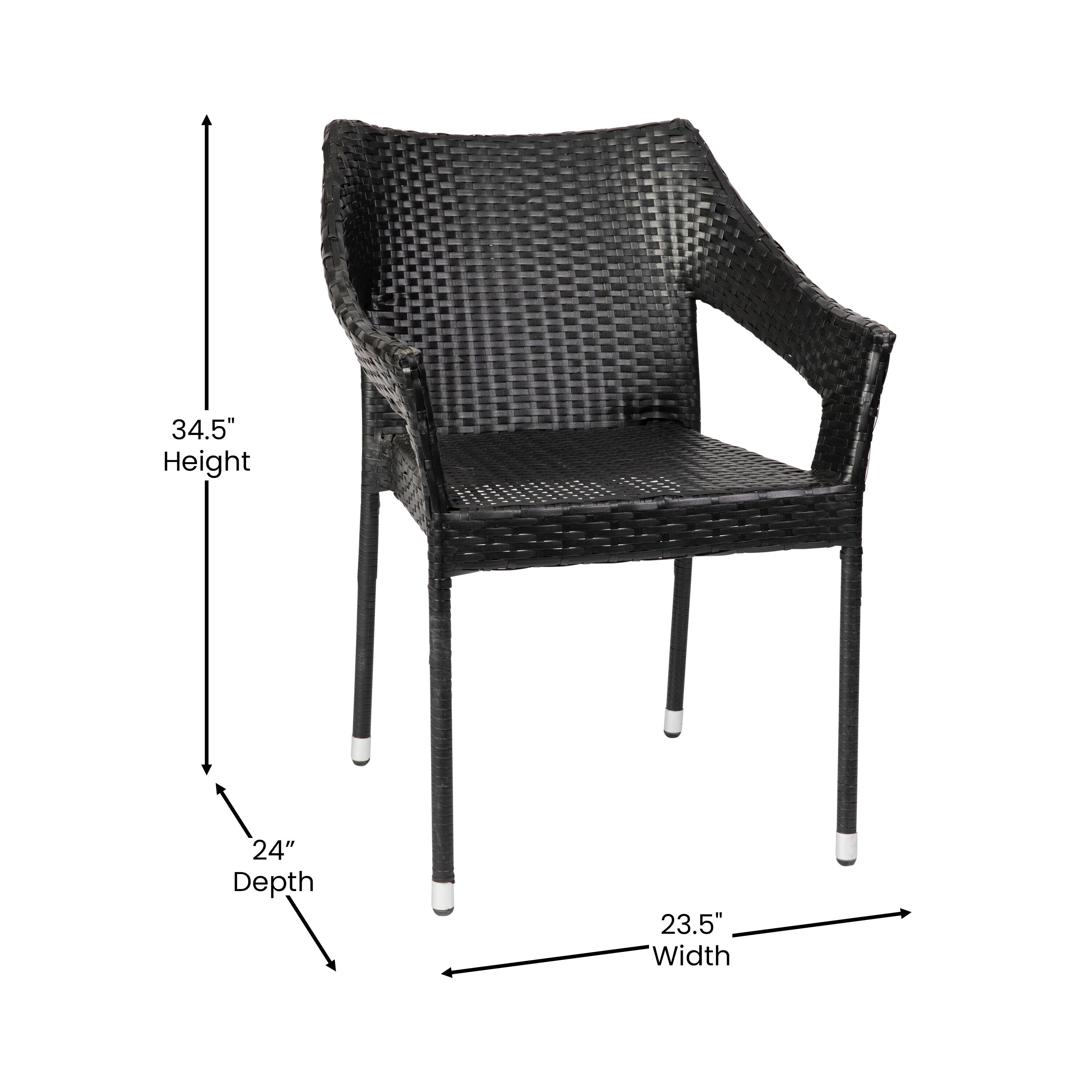 34.5" Height, 24" Depth, 23.5" Width