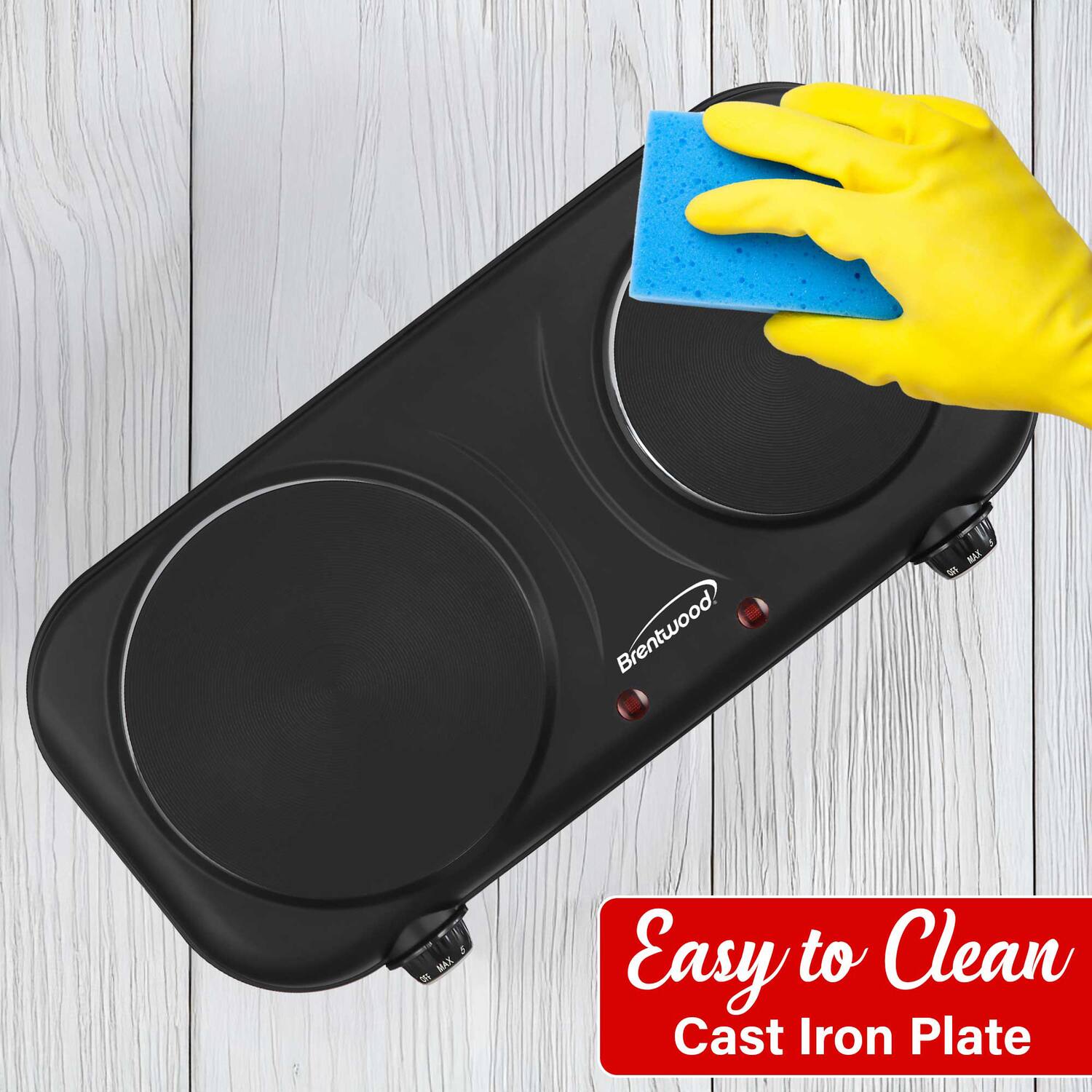 Brentwood. MAK on MAX 2 Easy to Clean Cast Iron Plate