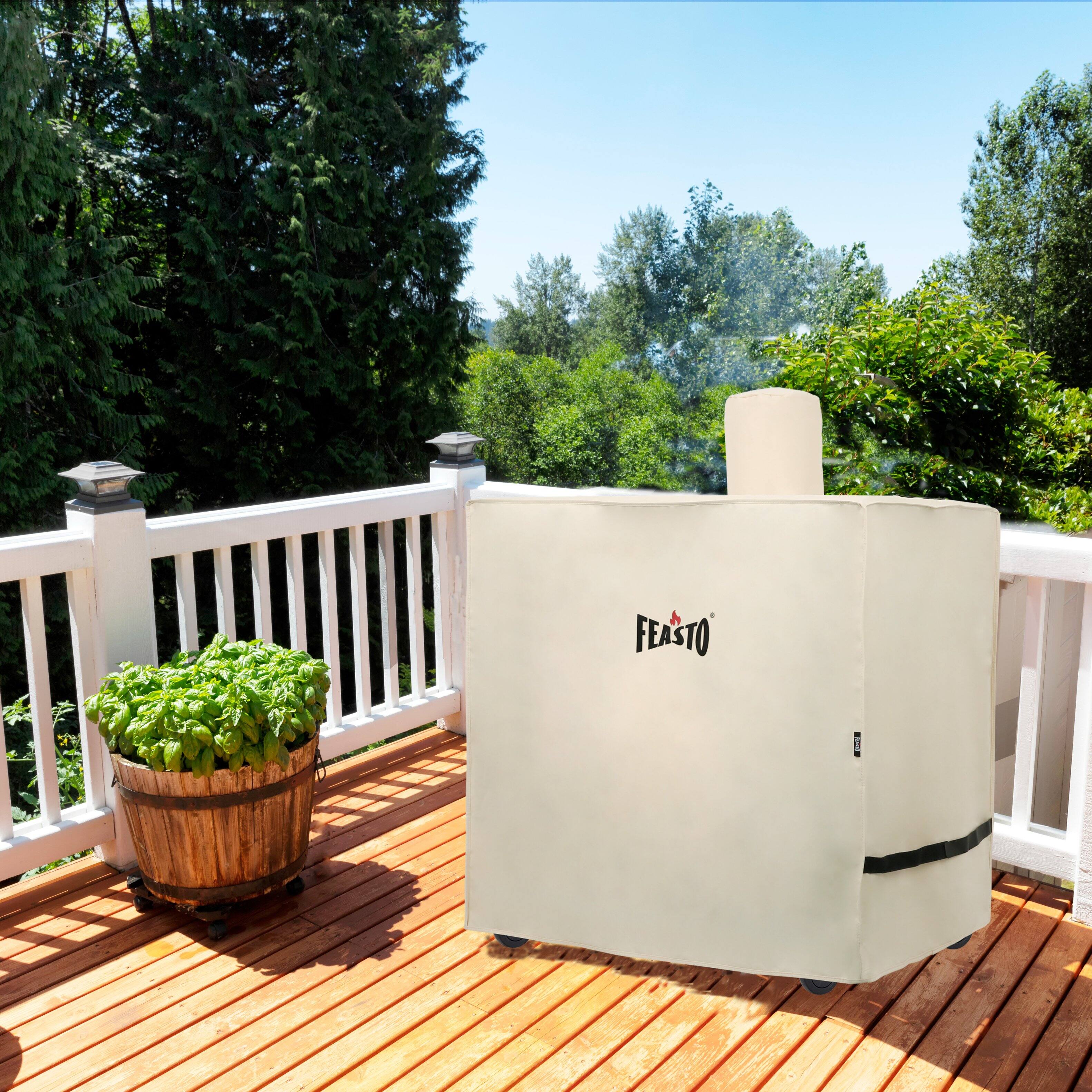 Back. FEASTO - Outdoor Dining Cart Cover - Khaki.