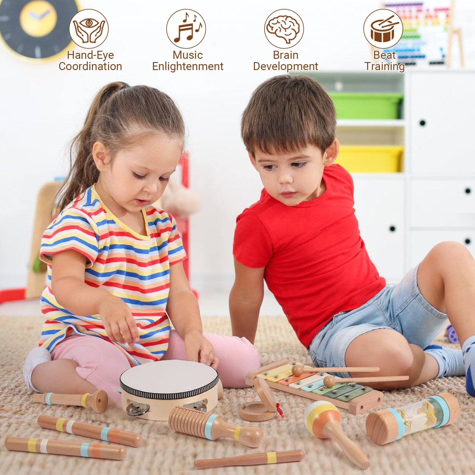 Hand-Eye Coordination  
Music Enlightenment  
Brain Development  
Beat Training