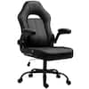 Front. Dowinx - Gaming Chair with Breathable PU Leather, Gamer Chair with Pocket Spring Cushion, Swivel Desk Chair Seat Adjustable - Black.