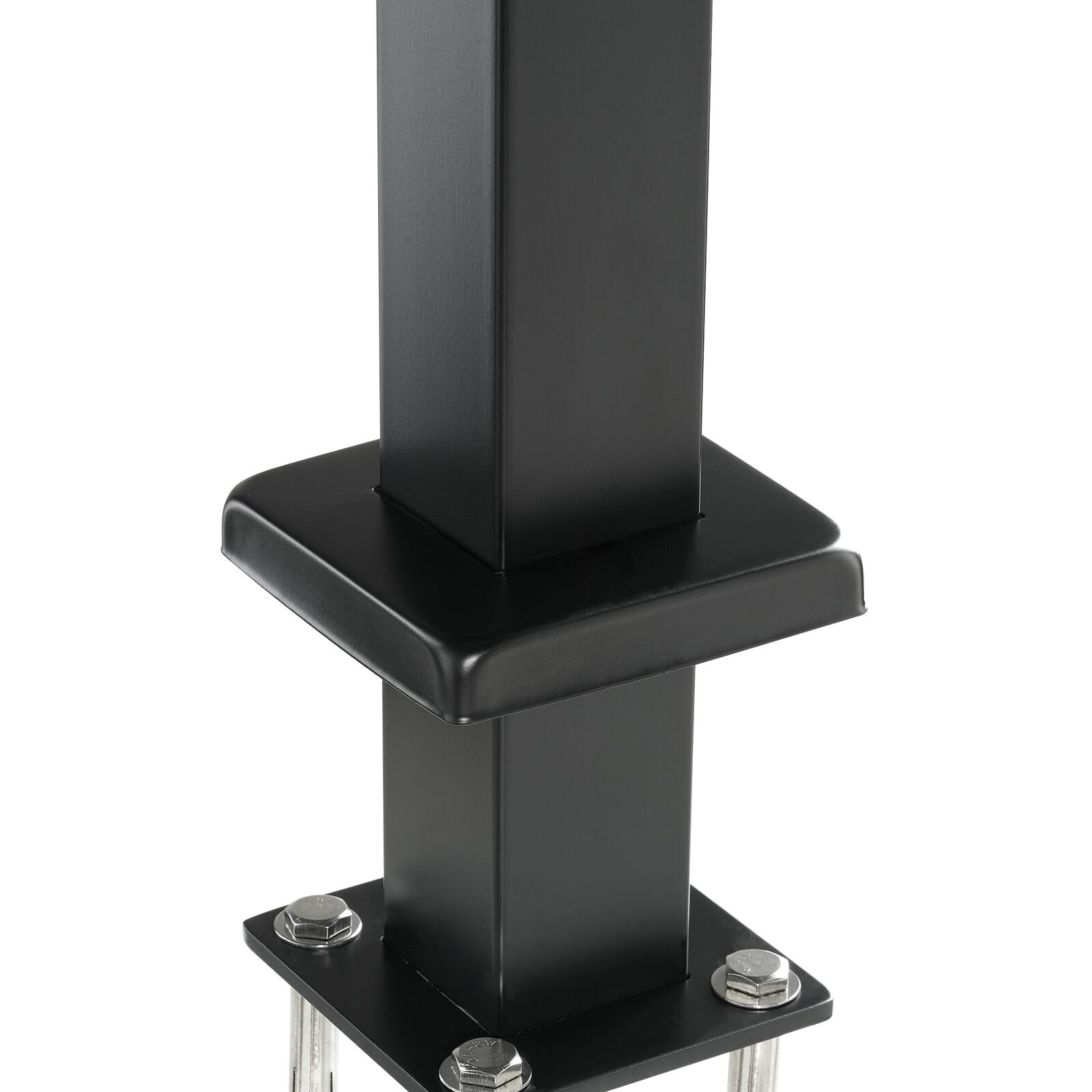 Alt View 5. VEVOR - Cable Support Post, 36" Height, 2" Width, Steel Construction, No Pre-drilled Holes, Made of Durable SUS304 - Black.