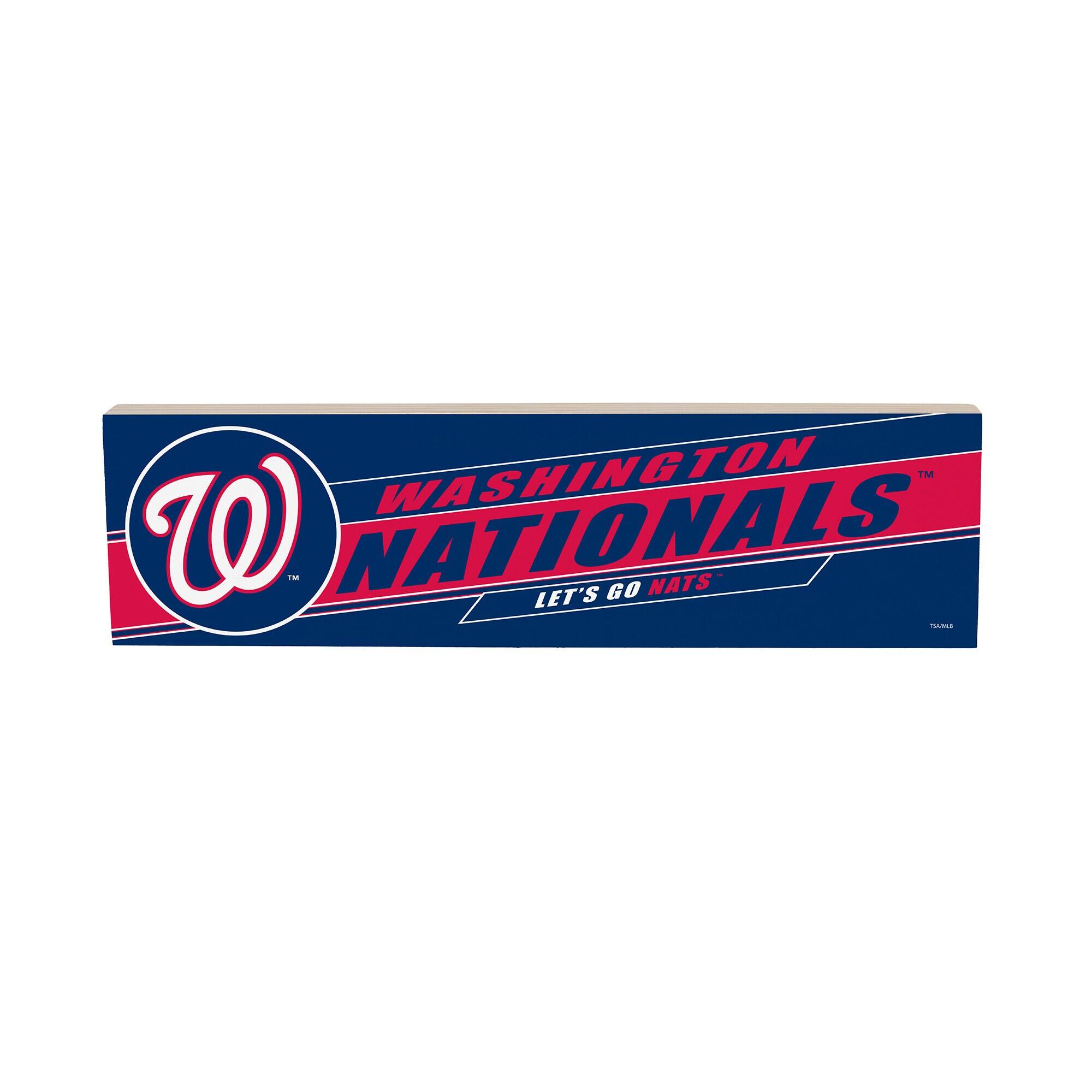 Washington Nationals 5" x 18" Shadow Logo Wood Mantle Sign
