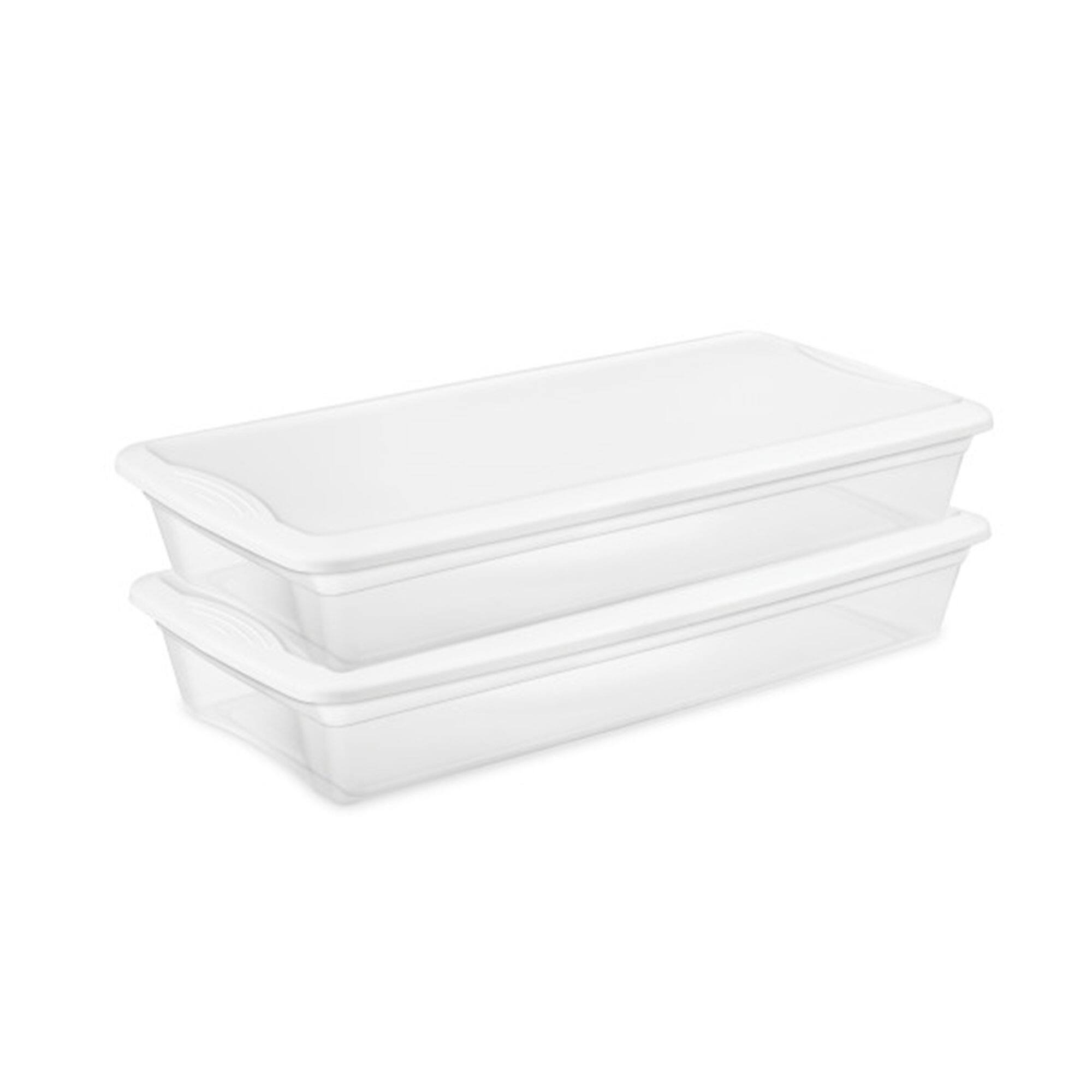 Alt View 8. Sterilite - Sterilite 41 Quart Lightweight Under Bed Storage Box Container with Lid, 24 Pack.
