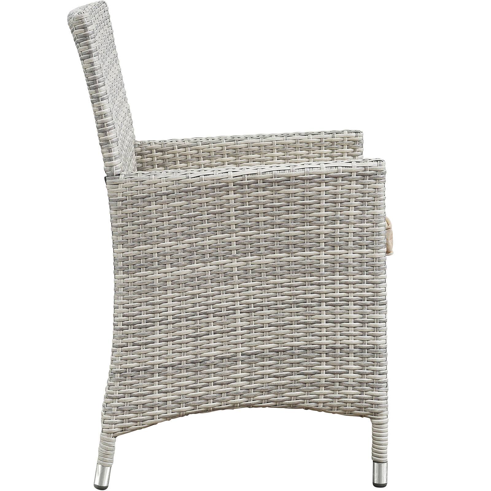 Alt View 4. Modway - Bridge 4 Piece Outdoor Patio Patio Conversation Set by Modway - Light Gray Beige.