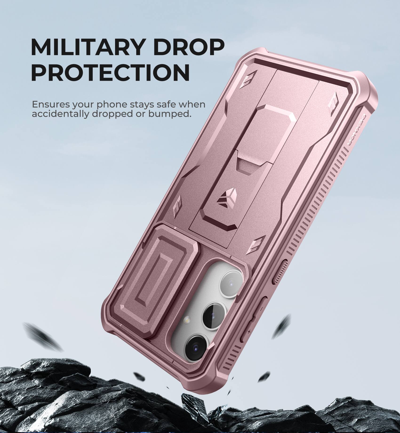 MILITARY DROP PROTECTION
Ensures your phone stays safe when accidentally dropped or bumped.
DEXNOR