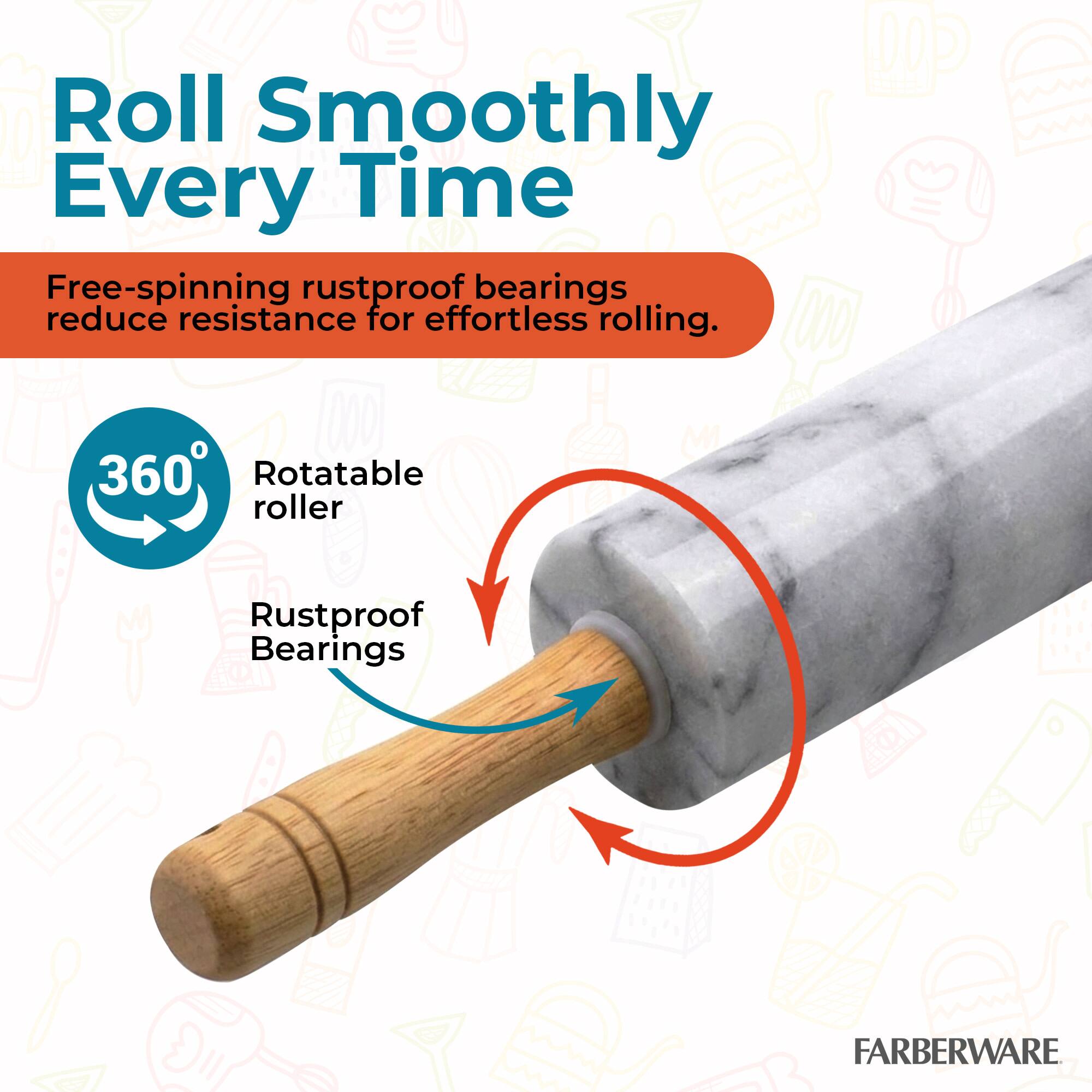 Roll Smoothly Every Time

Free-spinning rustproof bearings reduce resistance for effortless rolling.

360° Rotatable roller

Rustproof Bearings

FARBERWARE