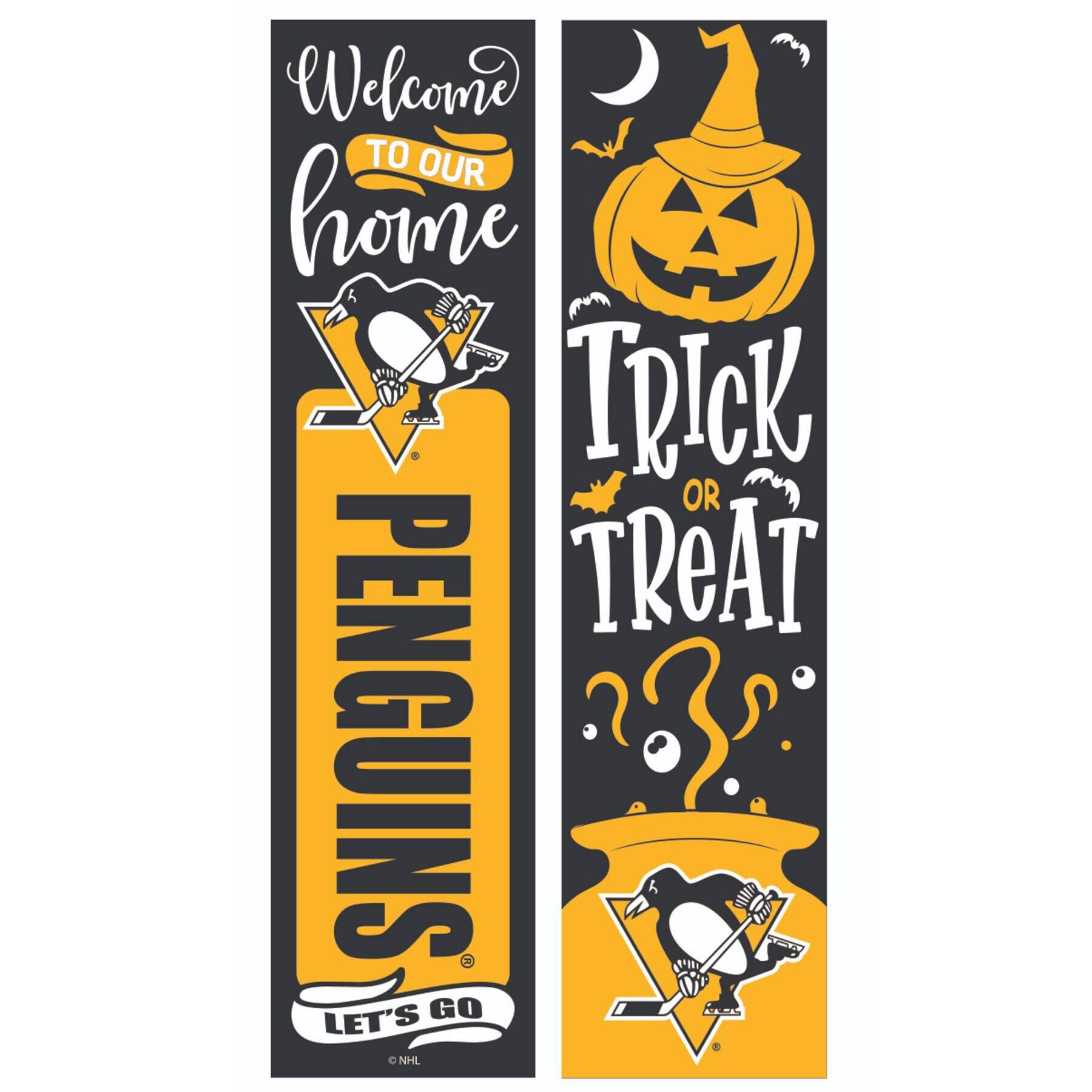 Welcome to our home  
PENGUINS  
LET'S GO  

TRICK OR TREAT