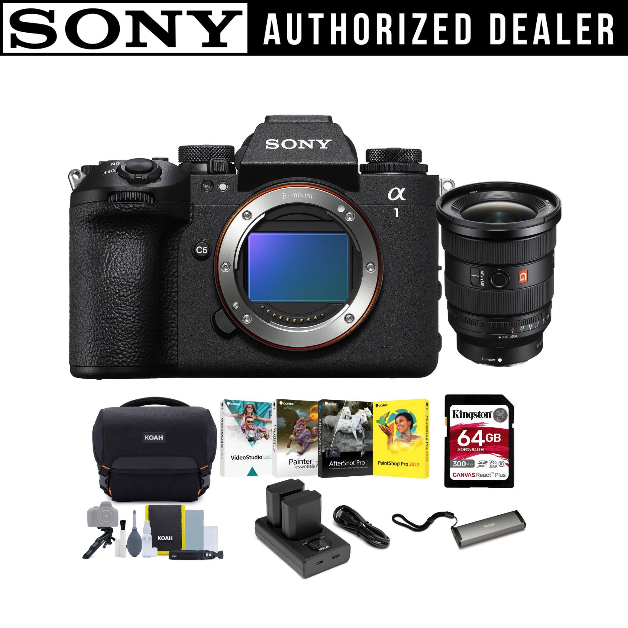 SONY AUTHORIZED DEALER  
SONY N1P A0 E-mount  
1 C5  
KOAH  
VideoStudio  
Painter  
AfterShot Pro  
PaintShop Pro  
Kingstont 64GB  
CANVAS React Plus