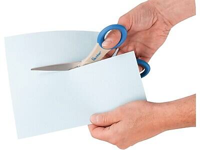 Alt View 2. Westcott - Westcott Soft Handle Straight 8" Stainless Steel Standard Scissors, Sharp Tip, Blue (14643) - Blue.