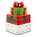 Front. Gibson - Gibson Home Christmas Estate 7.5 Inch Gift Box Holiday Cookie Jar - Multi-color.
