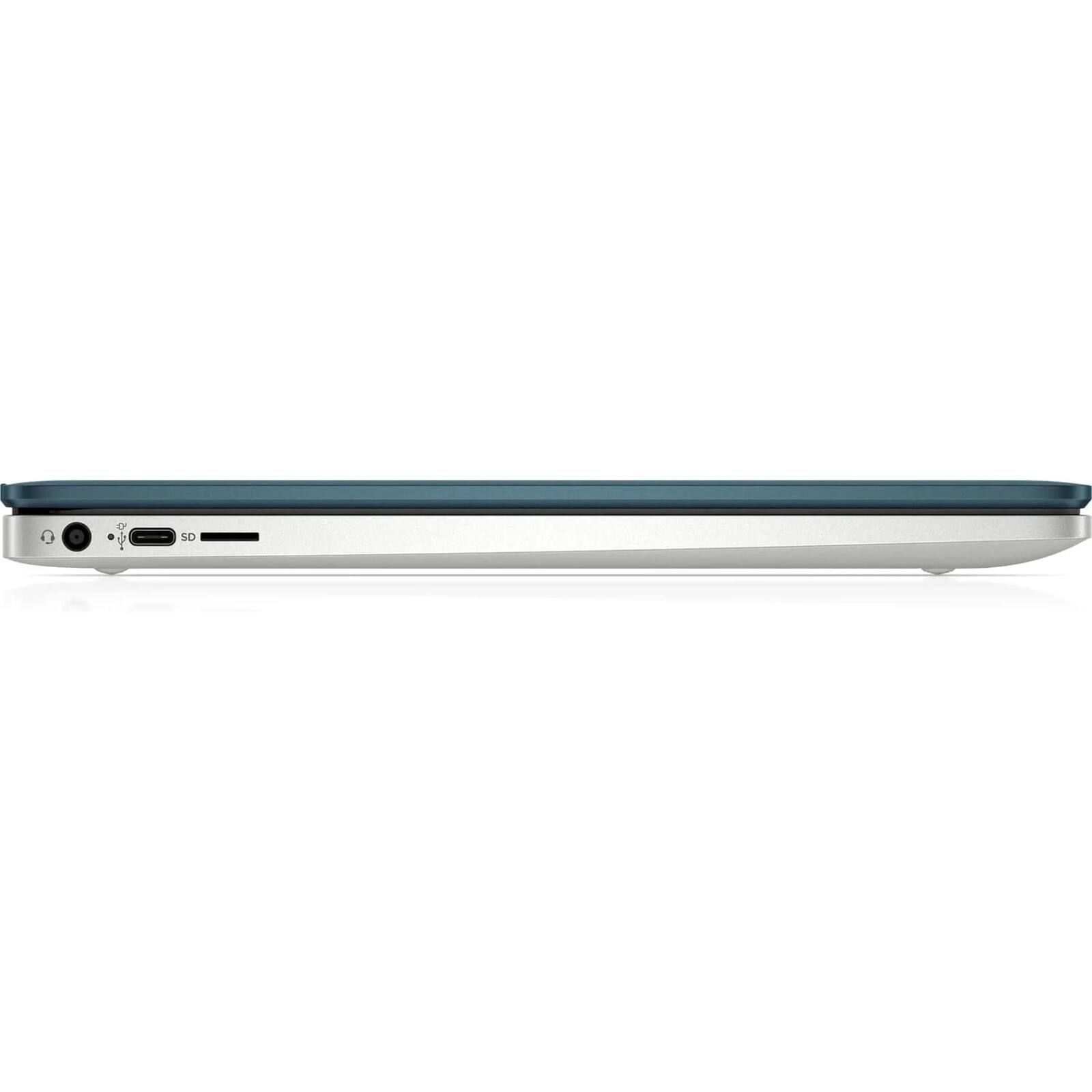 Alt View 4. HP - Chromebook 14a-na0062tg 14" Intel Pentium Silver N5030 1.1 GHz up to 3.1 GHz 4GB 128GB eMMC Chrome OS - Teal.