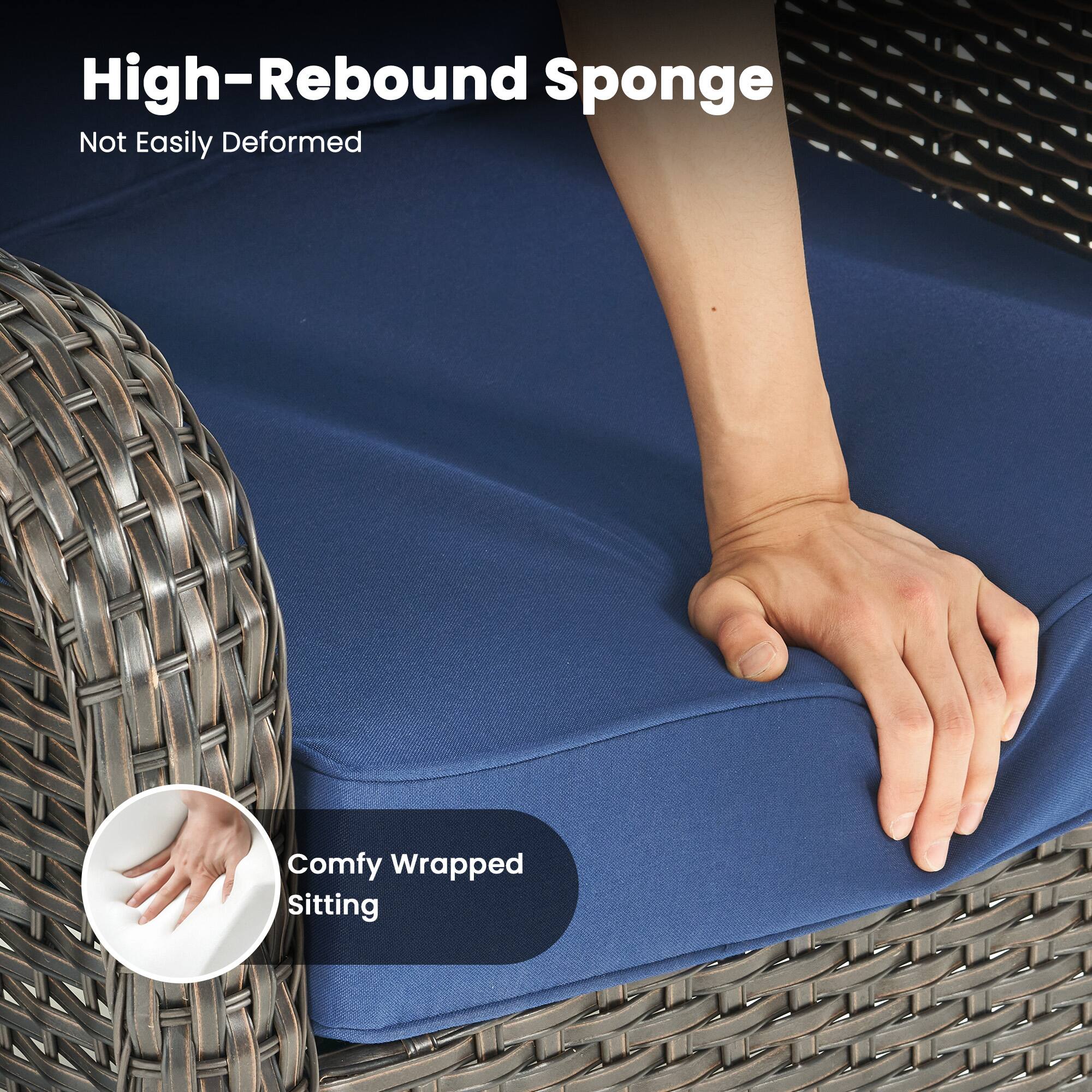 High-Rebound Sponge  
Not Easily Deformed  

Comfy Wrapped Sitting