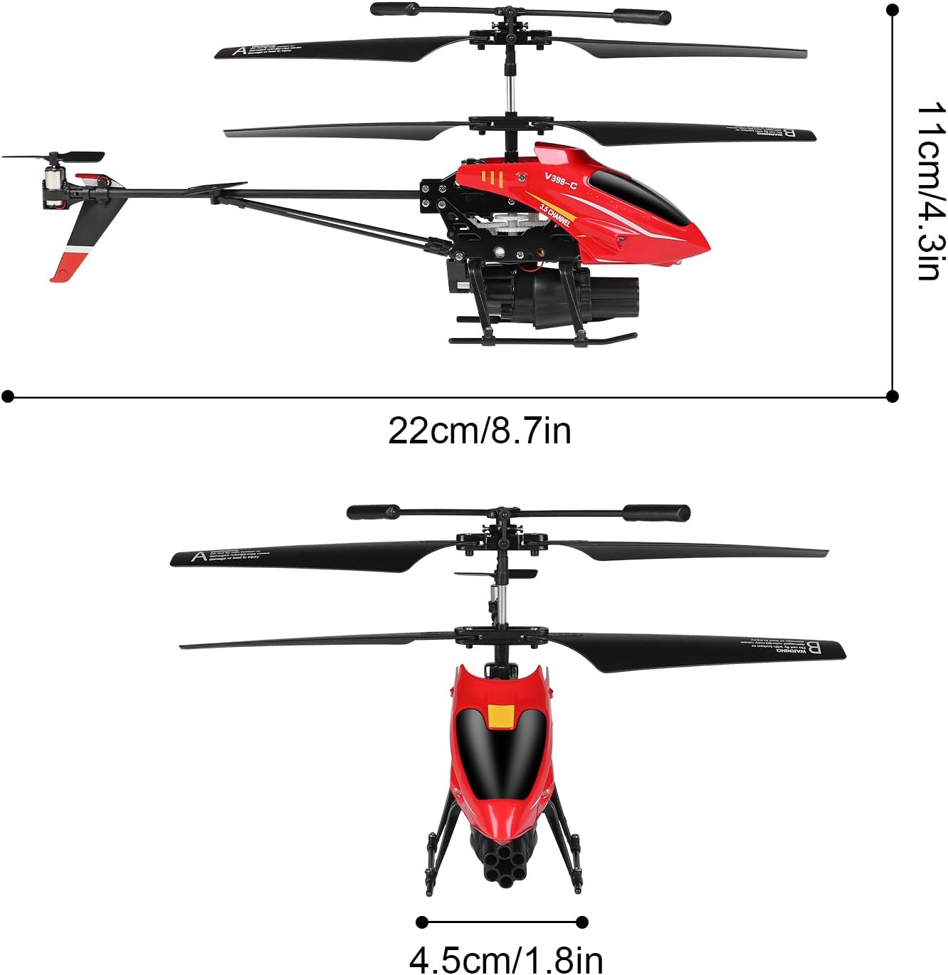 ASI V39-C  
11cm/4.3in  
22cm/8.7in  
4.5cm/1.8in