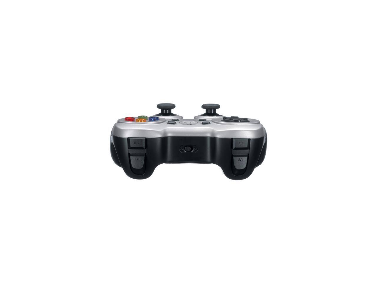 Alt View 3. Logitech - Logitech F710 Wireless Gamepad, 2.4GHz USB, Dual Vibration, 4-Way D-Pad, PC - Grey/Black - Grey/Black.