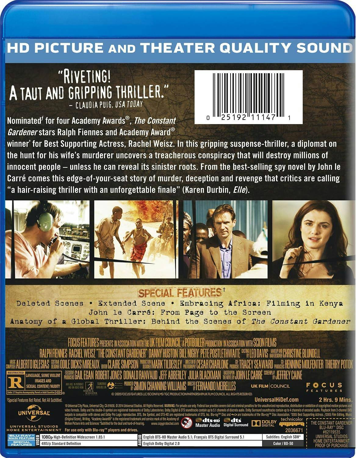 Back. The Constant Gardener [Blu-ray].