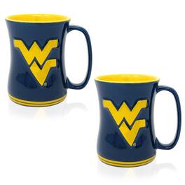 Indigo Falls - West Virginia Mountaineers 16oz. Sculpted Barista Mug Two-Pack - Multicolor