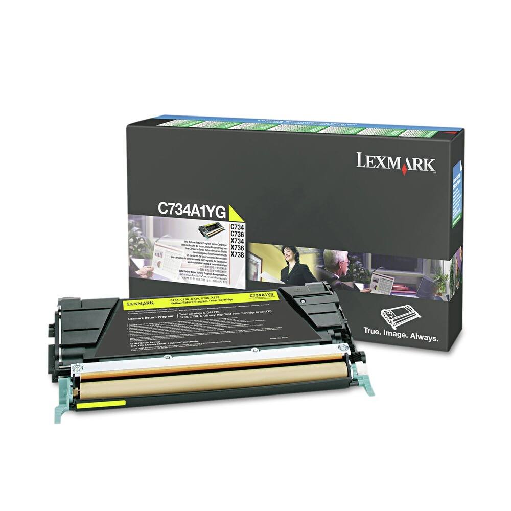 Lexmark - C734A1YG 6,000 Page-Yield Return Program Toner - Yellow price history on PriceWatchPro