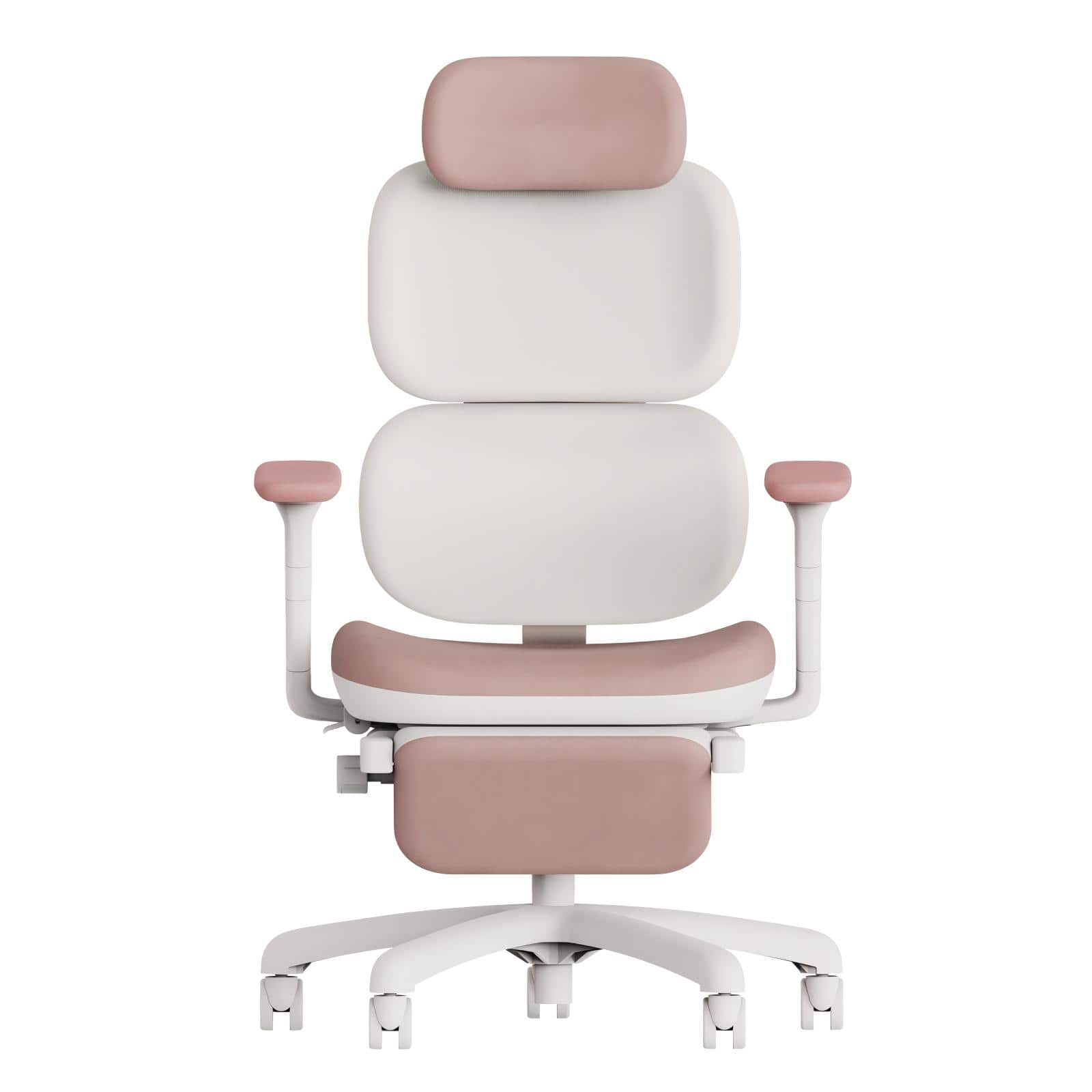 TGIF GAMING - 125° Recline Office Chair With Footrest Recline Mechanism Heated Massage Lumbar Support 6d Armrests - Pink
