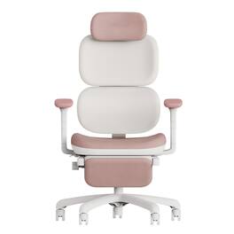 TGIF GAMING - 125° Recline Office Chair With Footrest Recline Mechanism Heated Massage Lumbar Support 6d Armrests - Pink