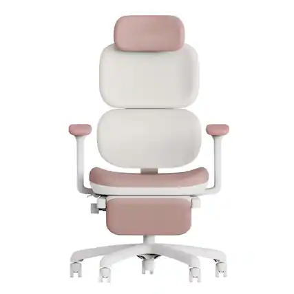 Front. TGIF GAMING - 125° Recline Office Chair With Footrest Recline Mechanism Heated Massage Lumbar Support 6d Armrests - Pink.