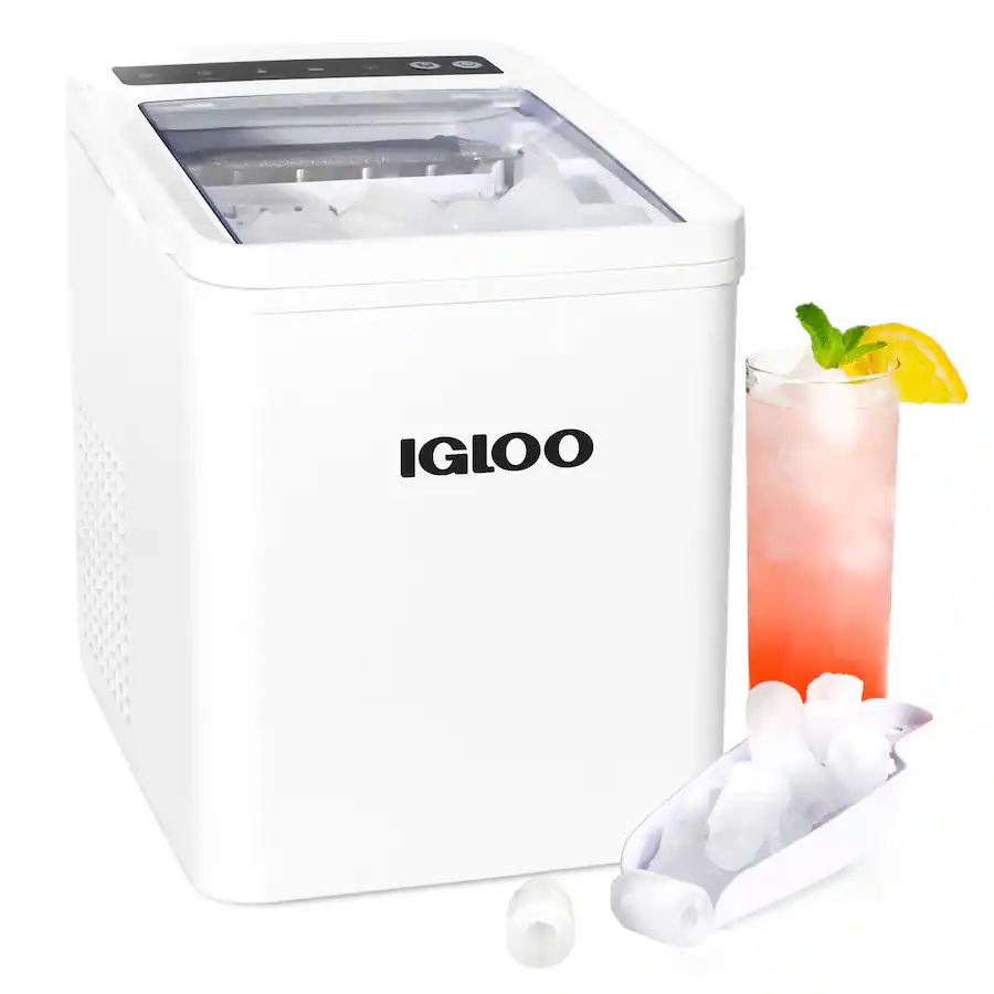 Igloo 26 Pound Automatic Portable Countertop Ice Maker Machine White ...