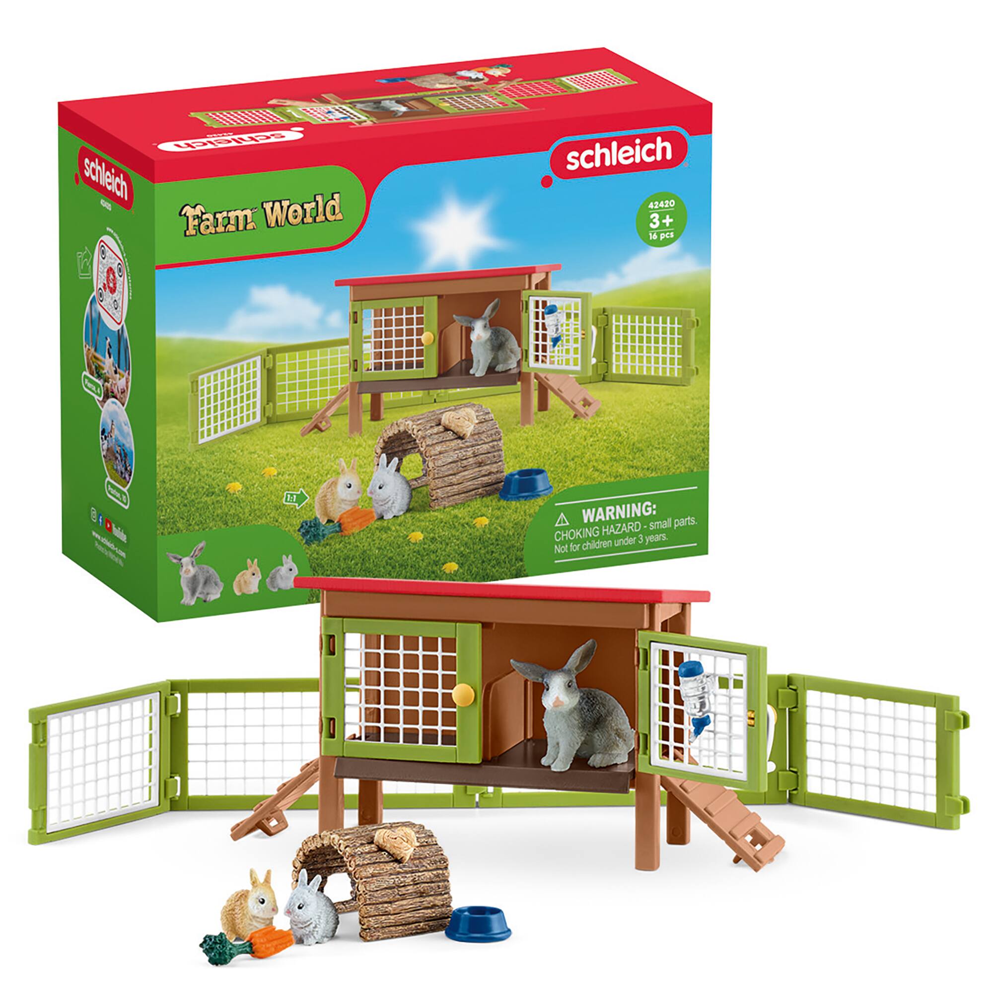 E Schleich - Farm World O NINE Schleich 42420 3+ 1 pc. C1 Ced a bll F1. A WARNING: small parts. Choking hazard. Children under 3 years. Not for use by children under 3 years.