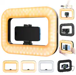 PRIMEPLUS - 8000mAh LED Ring Light for Phone, Handheld Stabilizer & Video Rig for Smartphone, Camera, Action Cam, Vlog, TikTok