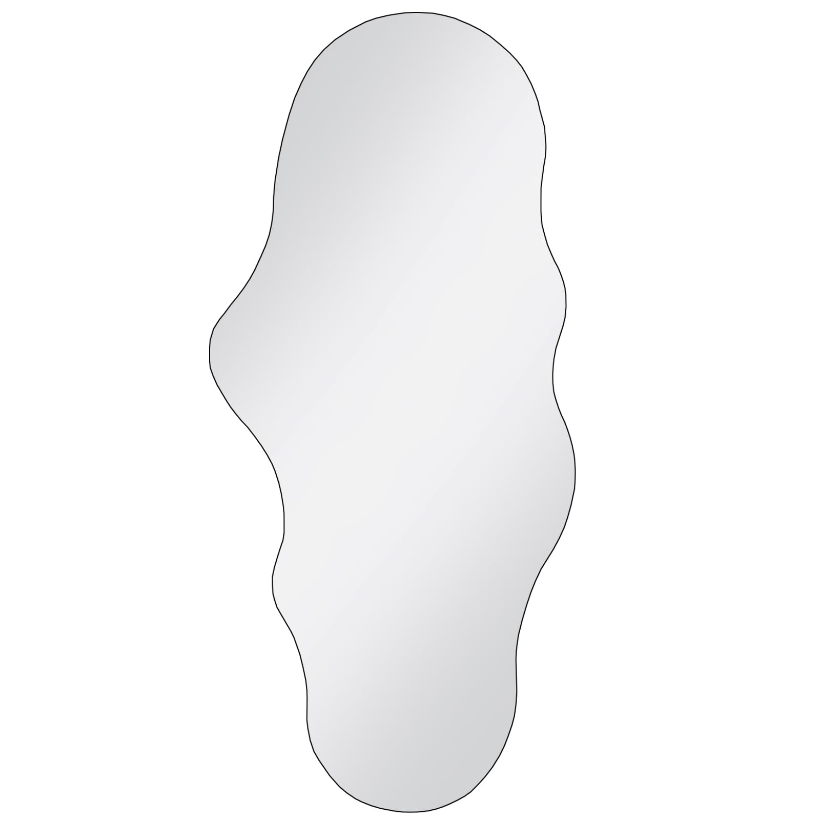 Alt View 3. TECH SAFARI - Full Length Wall Mounted Mirror Tall Body Floor Dressing Frameless For Bedroom Bathroom Living Room Irregul - Cloud 47x23".