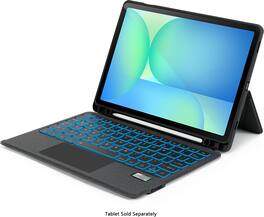 SaharaCase - ProTouch Slim Keyboard Case with Track Pad for Samsung Galaxy Tab S10 FE+ - Black