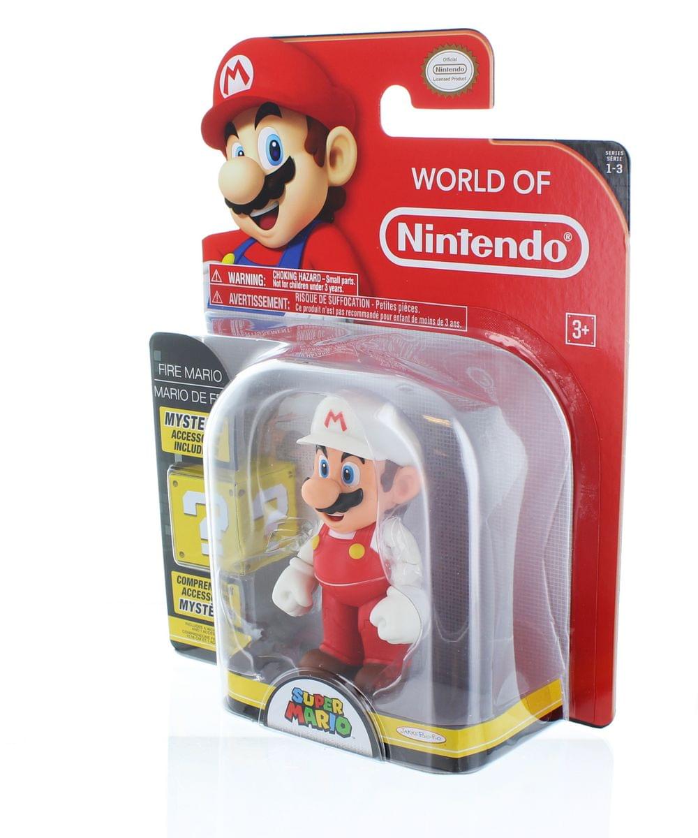 **WORLD OF NINTENDO**

**SERIES 1-3**

**FIRE MARIO**

**MARIO DE FEU**

**WARNING: CHOKING HAZARD - Small parts. Not for children under 3 years.**

**AVERTISSEMENT: RISQUE DE SUFFOCATION - Ce produit contient de petites pièces. Ne convient pas aux enfants de moins de 3 ans.**

**MYSTERY ACCESSORY INCLUDED**

**ACCESSOIRE MYSTÈRE INCLUS**

**SUPER MARIO**

**3+**