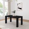 Front. Plank+Beam - Modern Rectangular Dining Table (60in / 1524mm), Black Wirebrush - Black Wirebrush.