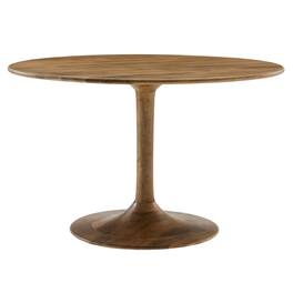 Lippa 48" Round Solid Wood Dining Table by Modway - Natural