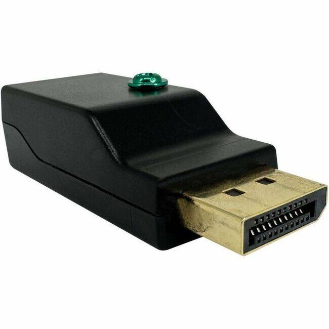 Front. Tripp Lite - Tripp Lite series In-Line DisplayPort Surge Protector - 4K 60 Hz, HDCP, IEC Compliant, TAA - A/V Equipment, Digital - Black.