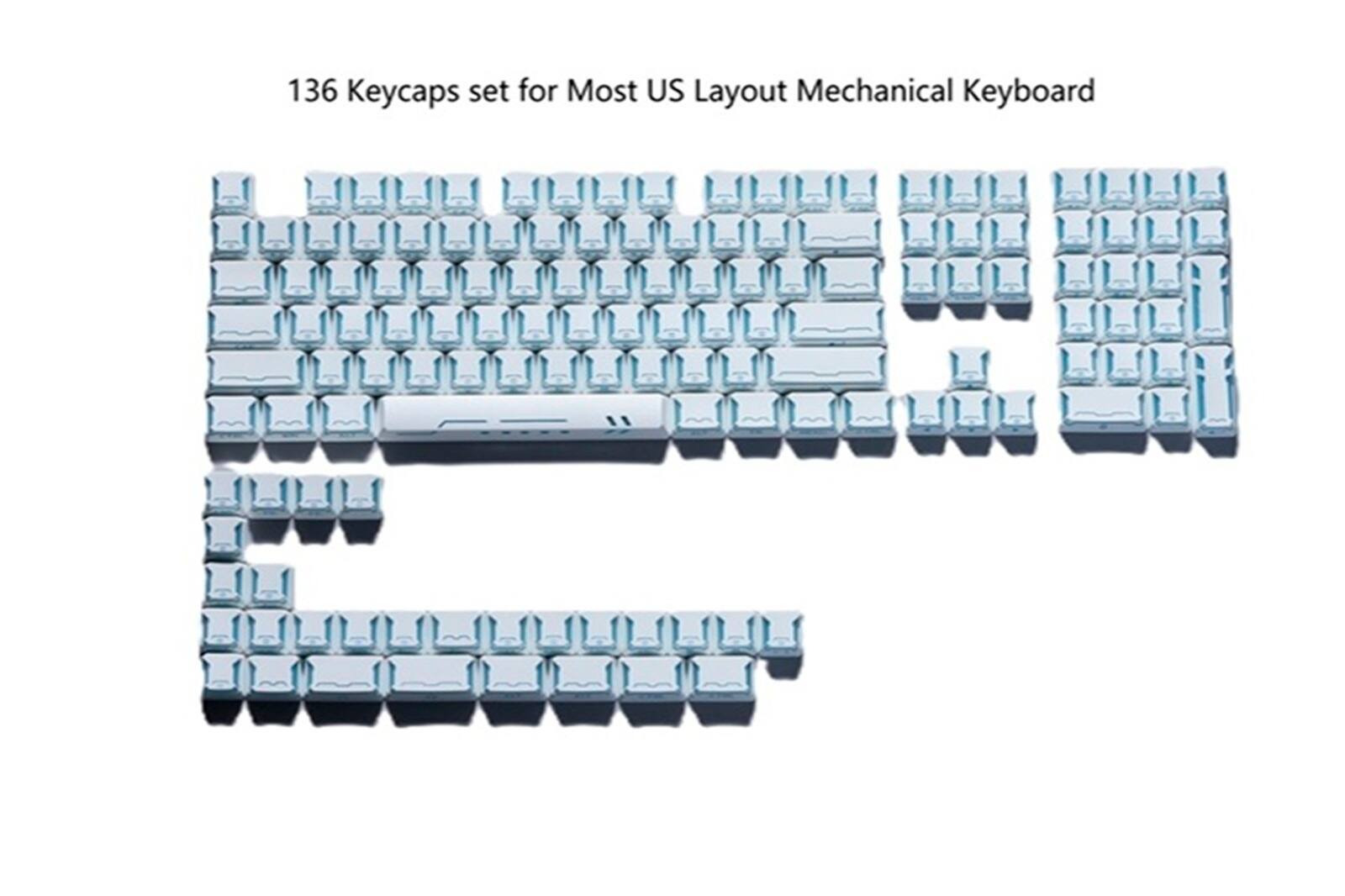 136 Keycaps set for Most US Layout Mechanical Keyboard