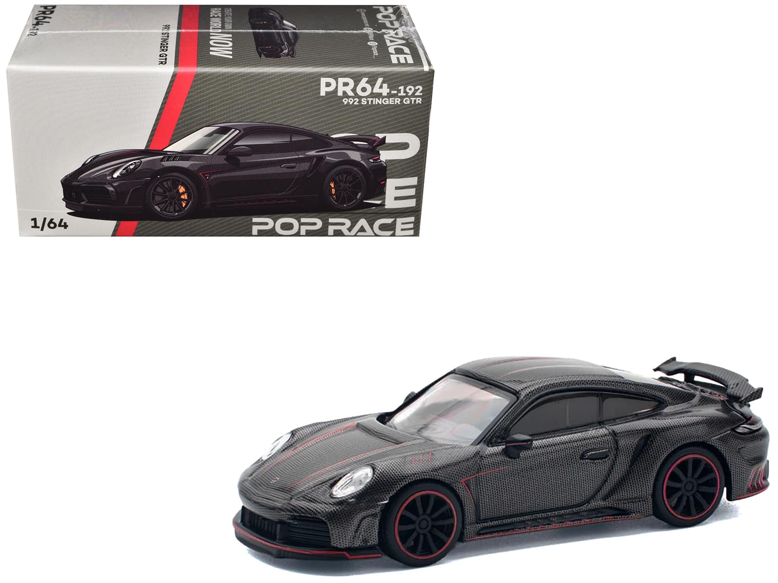 992 Stinger GTR Carbon Edition with Red Accents 1/64 Die Cast Model Car by Pop Race price history on PriceWatchPro