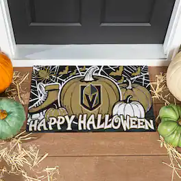 Evergreen Enterprises - Vegas Golden Knights 28" x 16" Happy Halloween Turf Door Mat - Multicolor