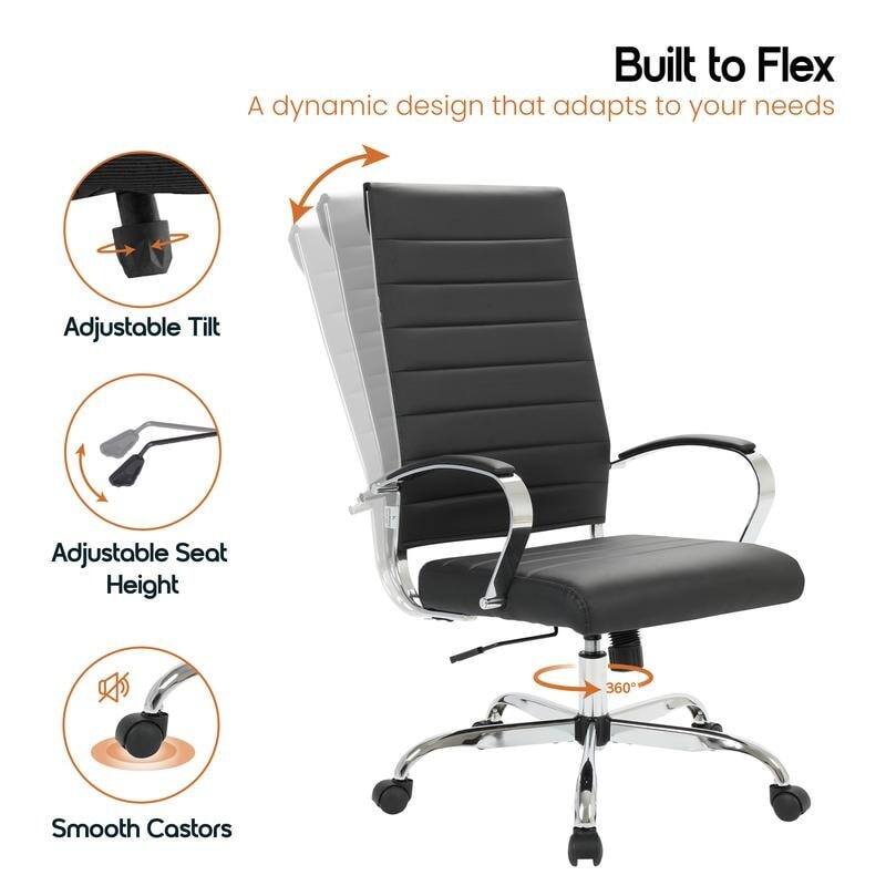 Built to Flex  
A dynamic design that adapts to your needs  

- Adjustable Tilt  
- Adjustable Seat Height  
- Smooth Castors  
- 360°