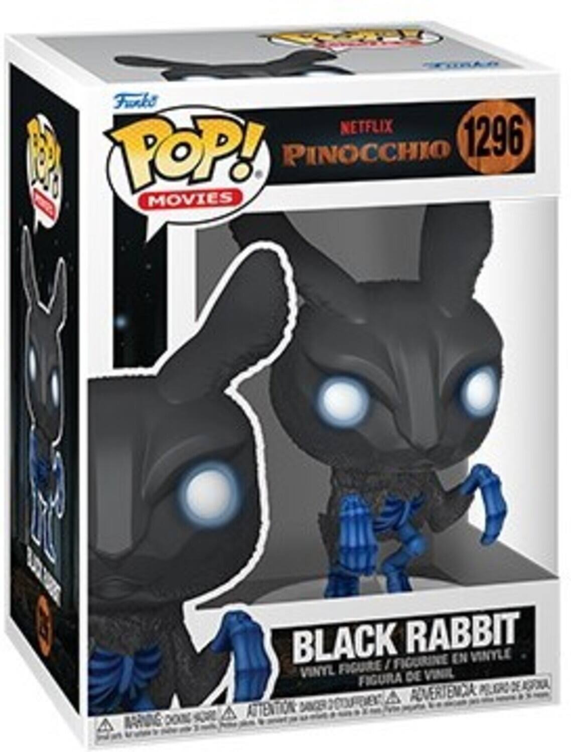 Frnks POP! MOVIES NETFLIX PINOCCHIO 1296 BLACK RABBIT FIGURINE EN VINYLE FIGURE / VINYL DE VINIL FIGURA DE ATTENTION DANGER
