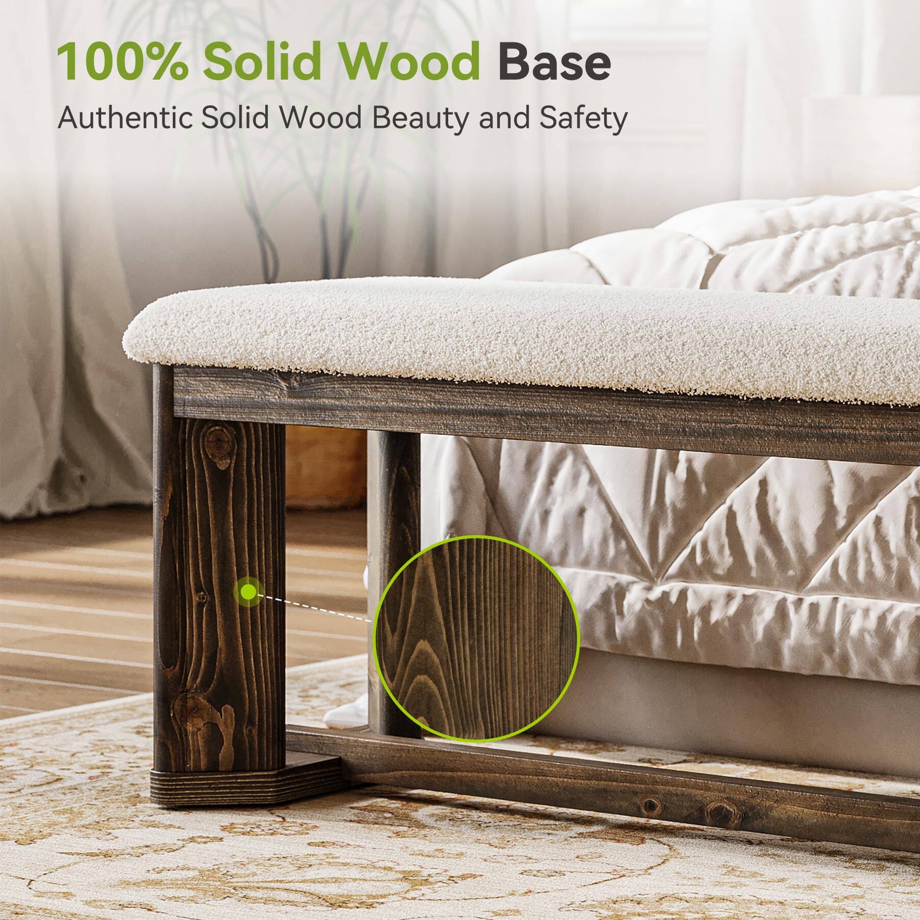 100% Solid Wood Base  
Authentic Solid Wood Beauty and Safety