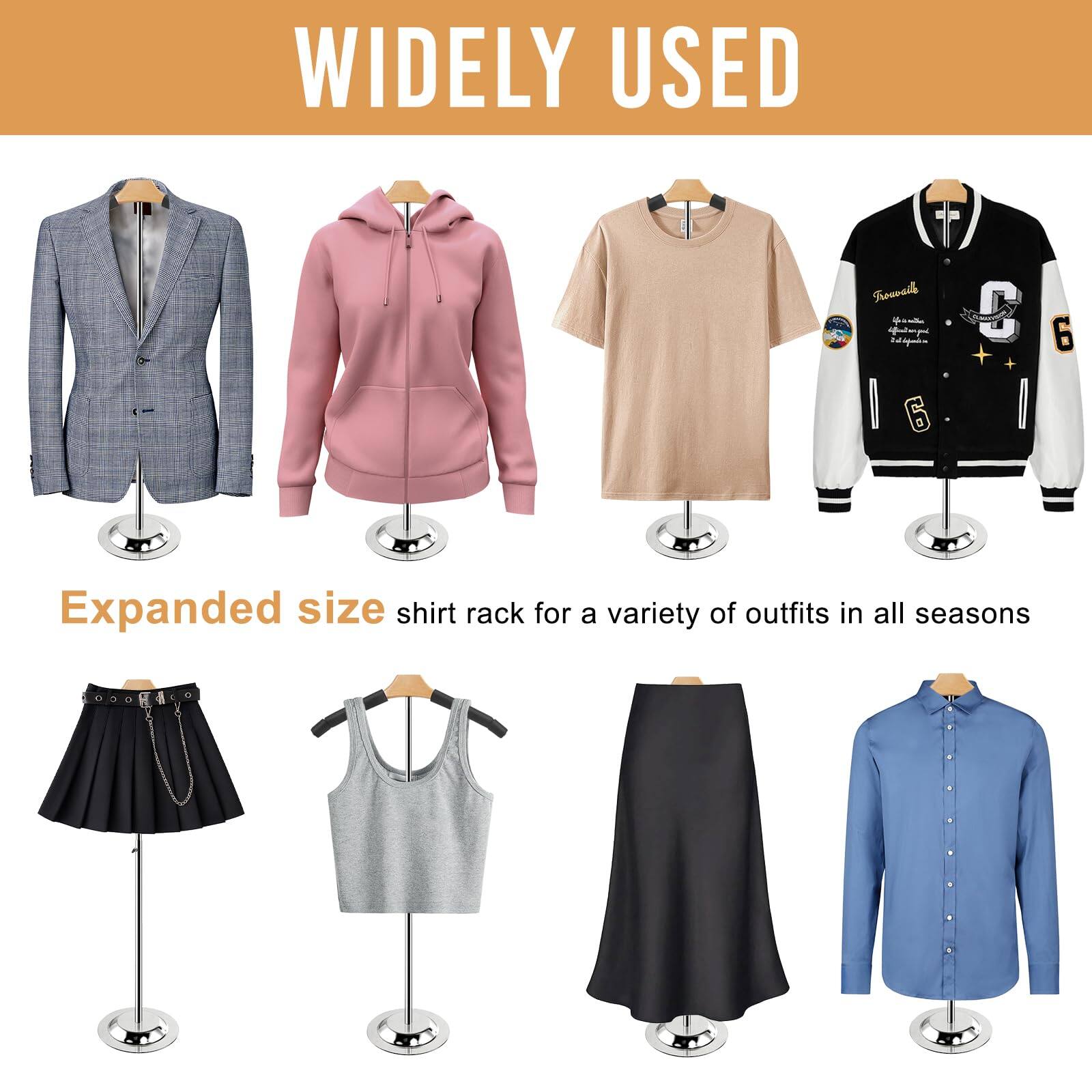 WIDELY USED

Expanded size shirt rack for a variety of outfits in all seasons