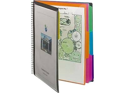 Alt View 5. Smead - Poly Project Letter Size Solid Cover Presentation Book - Gray with Bright Colors.