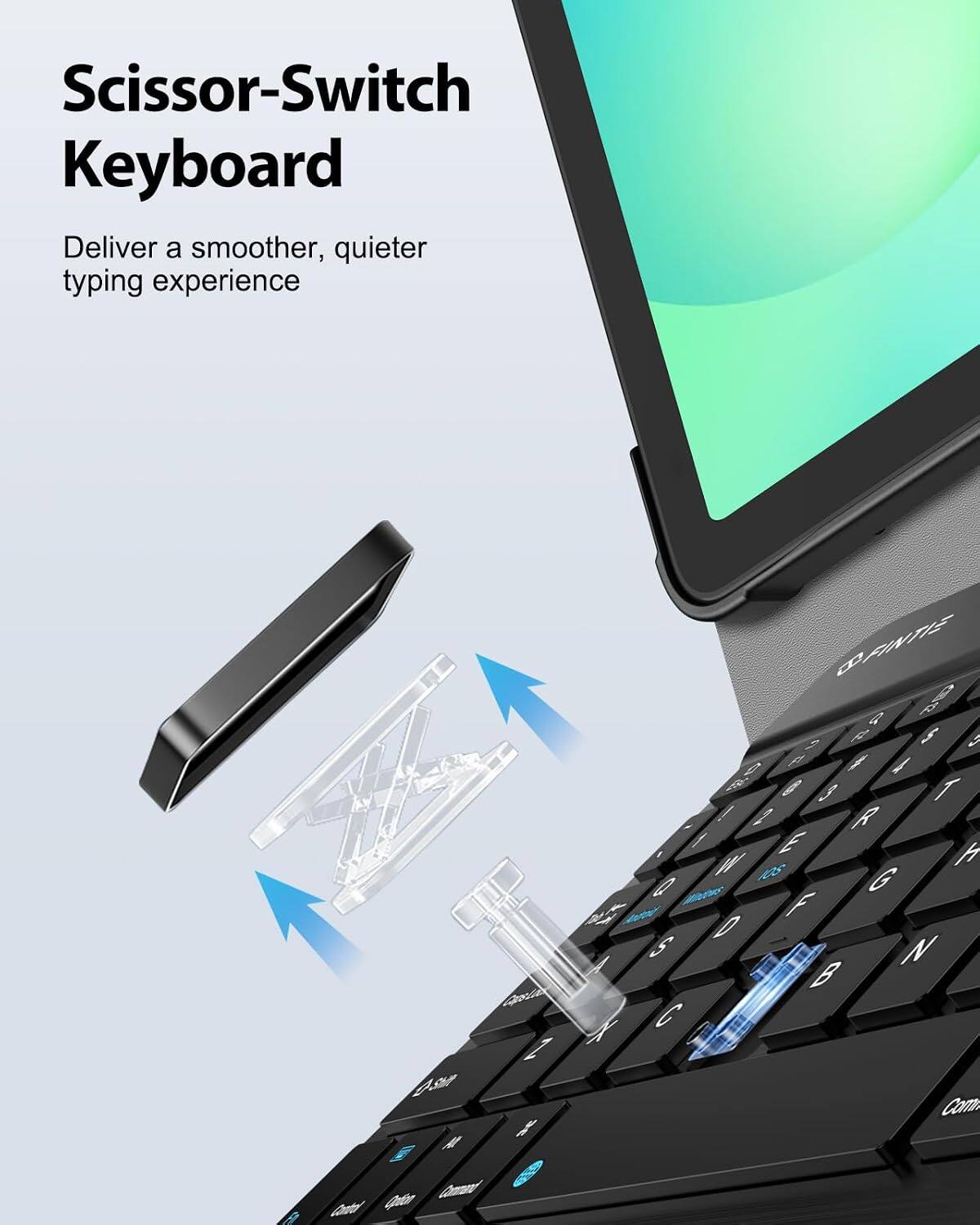Scissor-Switch Keyboard  
Deliver a smoother, quieter typing experience