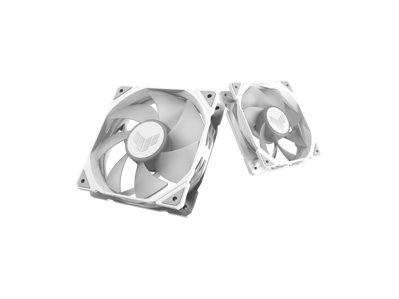 Alt View 7. ASUS - ASUS TUF TR120 120mm ARGB White Fan Triple Pack, 77.4 CFM, Aura Sync, PWM - White.